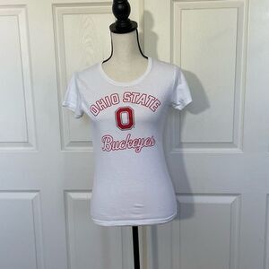 The Ohio State Buckeyes White Short Sleeve T-Shirt, Medium